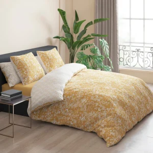 Housse de couette satin de coton - Birds Jaune*Cacharel Outlet