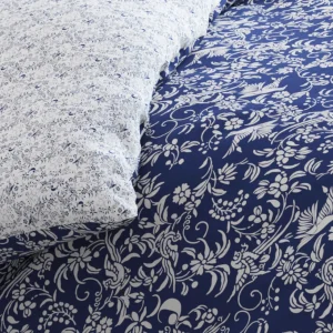 Housse de couette satin de coton - Birds Bleu*Cacharel Outlet