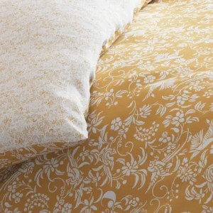 Housse de couette satin de coton - Birds Jaune*Cacharel Outlet