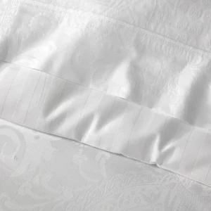 Housse de couette satin de coton - tissé Jacquard - Arles Blanc*CXLbyChristianLacroix Online