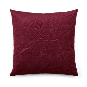 Housse de coussin - fleur ciselé Bordeaux*Cacharel Clearance