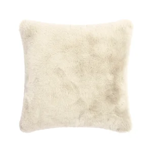 Housse de coussin imitation fourrure Blanc - 40 x 40 cm*Maison Héritage New