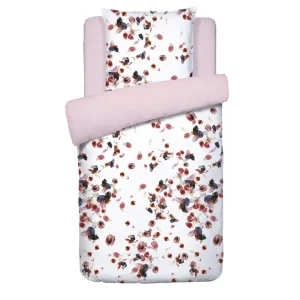 Housse(s) de couette + taie(s) satin de coton - Aurore Blanc / Rose clair*Cacharel Sale