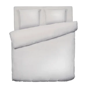 Housse(s) de couette satin de coton + taie(s) - Aurore Uni Taupe*Cacharel Online