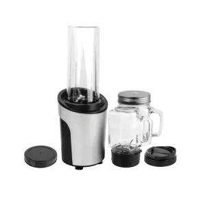 Machine à smoothie avec 2 bocaux en verre et lame supplémentaire - Noir / Argenté*Kalorik Best