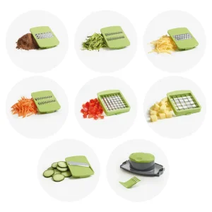 Mandoline multifonction 10 pièces vert/gris*Kalorik Best