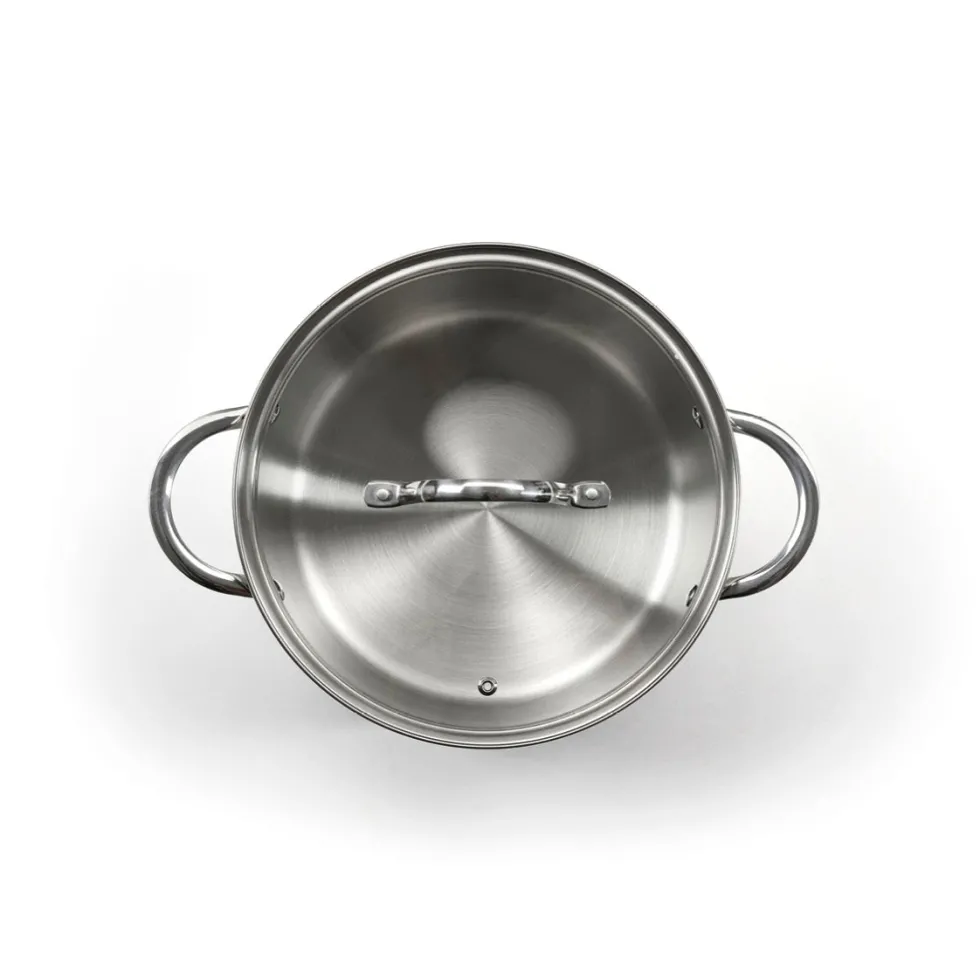 marmite_avec_panier__ptes_3-2.webp Marmite avec panier à pâtes Qulinox Pro - Triple fond - acier inoxydable - couvercle - 24 cm - Argenté*Sauter Outlet