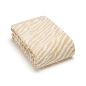 Maxi drap de bain Zébrure Taupe - 90 x 180 cm*Maison Héritage Clearance