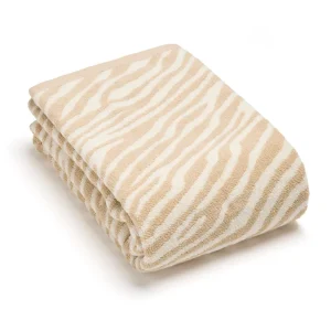 Maxi drap de bain Zebra Taupe - 90 x 180 cm*Cacharel Discount
