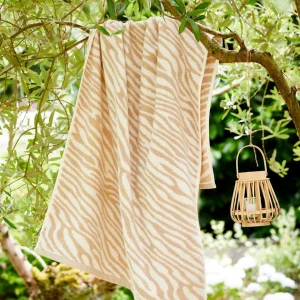 Maxi drap de bain Zebra Taupe - 90 x 180 cm*Cacharel Discount
