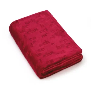 Maxi plaid/couvre-lit dessin: Signature Bordeaux - 220 x 250 cm*Cacharel Hot