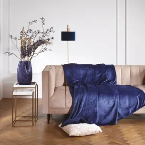 Maxi plaid/couvre-lit dessin : Diamond Bleu foncé - 220 x 250 cm*Chevignon Discount