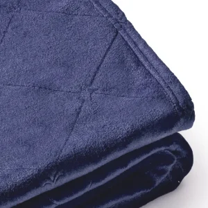 Maxi plaid/couvre-lit dessin : Diamond Bleu foncé - 180 x 220 cm*Ines by Ines de la Fressange Best