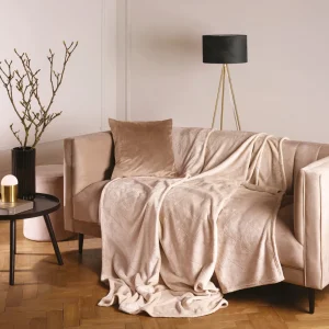 Maxi plaid/couvre-lit dessin : Diamond Taupe - 180 x 220 cm*Maison Héritage Sale