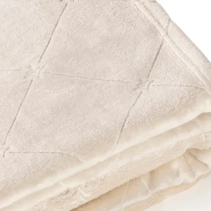 Maxi plaid/couvre-lit dessin : Diamond Taupe - 180 x 220 cm*Rodier Outlet