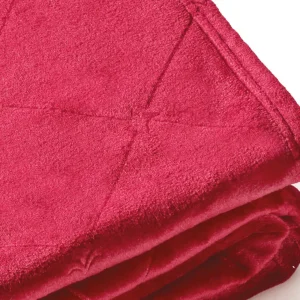 Maxi plaid/couvre-lit dessin : Diamond Bordeaux - 220 x 250 cm*Rodier Outlet