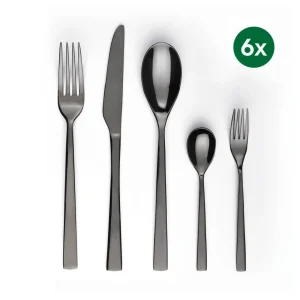 Ménagère 30 pièces en coffret magnet - noir*Sauter Discount
