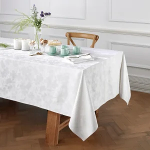 Nappe - tissé Jacquard - Cresson de fontaine Blanc*Ines by Ines de la Fressange Online