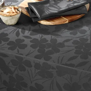Nappe - tissé Jacquard - Petit Chênes gris foncé*Rodier New