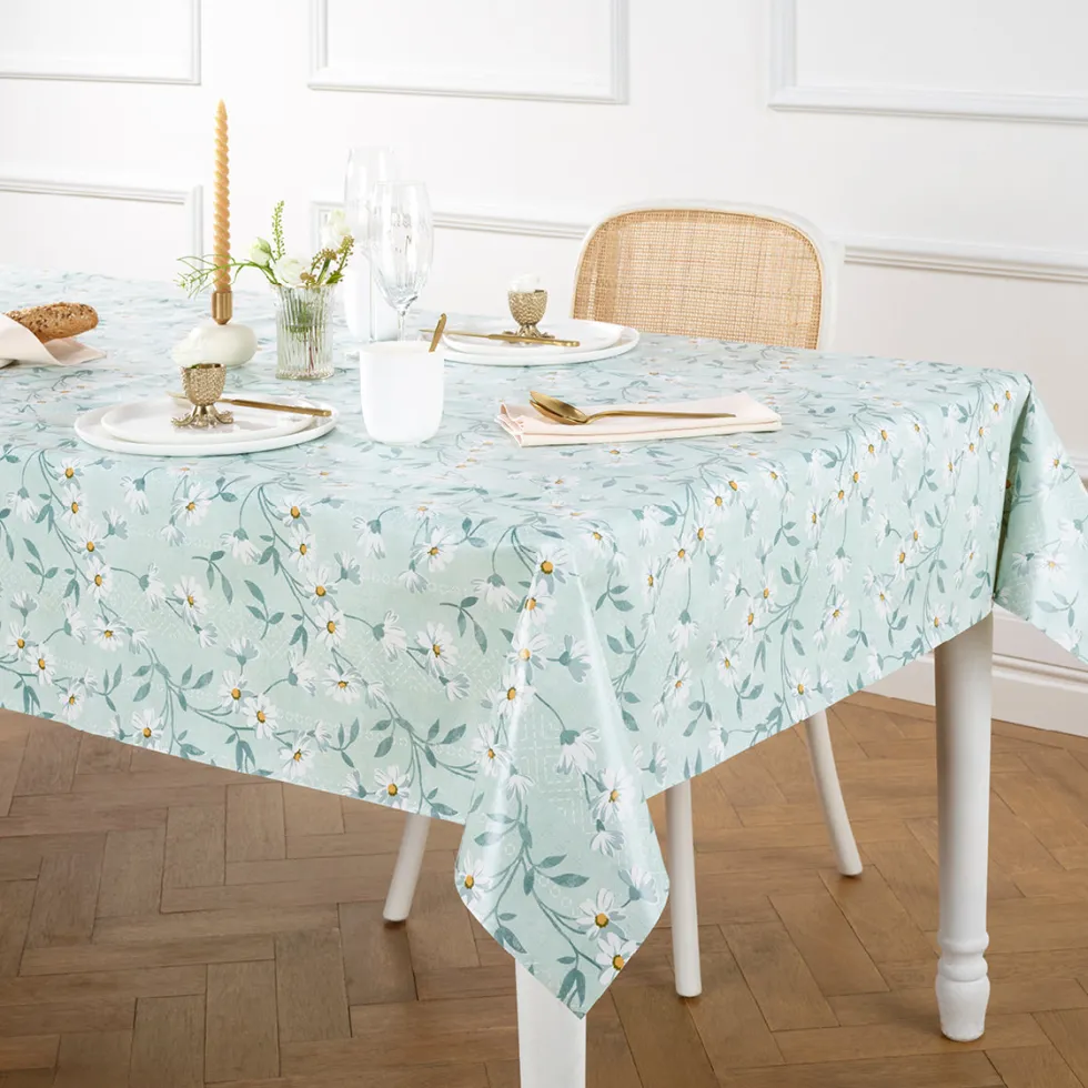 nappe_enduite_antitache___0-15.webp Nappe enduite anti-tache - Marguerites Vert clair*Ines by Ines de la Fressange Online