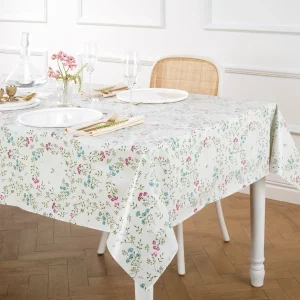 Nappe enduite anti-tache - Pré de fleurs Blanc cassé*Rodier Fashion