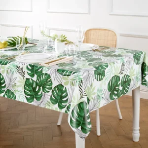 Nappe enduite anti-tache - Feuilles de palmier Blanc*Ines by Ines de la Fressange Outlet