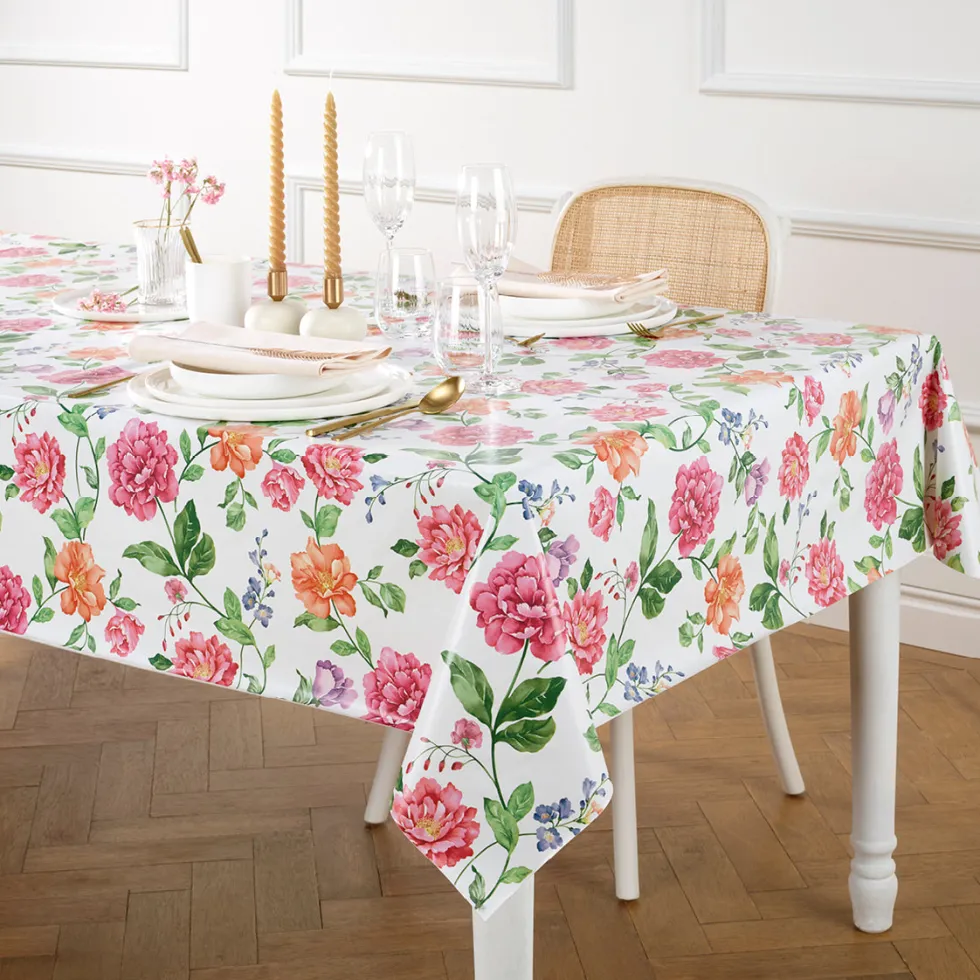 nappe_enduite_antitache___0-30.webp Nappe enduite anti-tache - Pivoine en fleur Blanc*Ines by Ines de la Fressange Discount