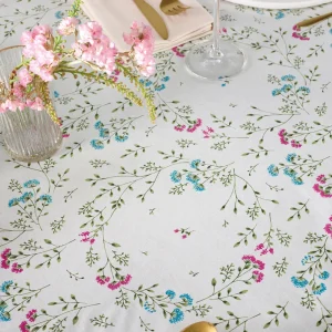 Nappe enduite anti-tache - Pré de fleurs Blanc cassé*Rodier Fashion