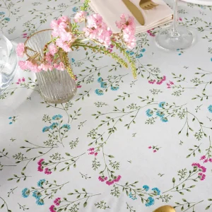 Nappe enduite anti-tache - Poésie florale Blanc cassé*Cacharel New