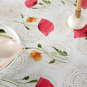Nappe enduite anti-tache - Papaver Blanc cassé*Rodier Best