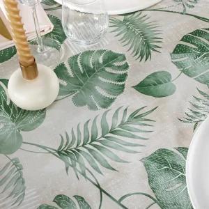 Nappe enduite anti-tache - Esprit botanique Taupe*Cacharel Online