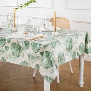 Nappe enduite anti-tache - Forêt Taupe*Maison Héritage Discount