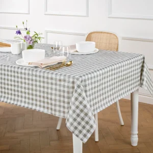 Nappe enduite anti-tache - Damier Taupe*Chevignon Hot