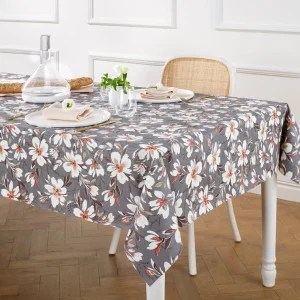 Nappe enduite anti-tache - Éclat de nature Gris foncé*Maison Héritage Online
