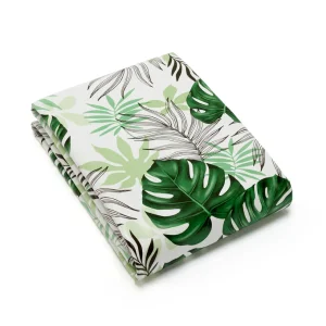 Nappe enduite anti-tache - Palmier à feuilles Blanc*Rodier Best