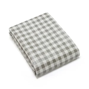 Nappe enduite anti-tache - Carrés Taupe*Rodier Best