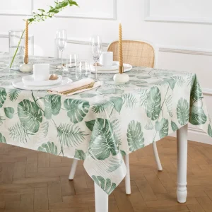 Nappe enduite anti-tache - Esprit botanique Taupe*Cacharel Online