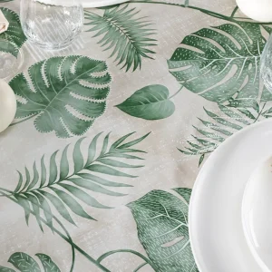 Nappe enduite anti-tache - Forêt de feuilles Taupe*Chevignon Fashion