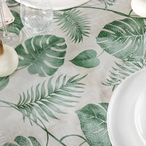 Nappe enduite anti-tache - Forêt Taupe*Maison Héritage Discount