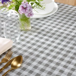 Nappe enduite anti-tache - Damier Taupe*Chevignon Hot
