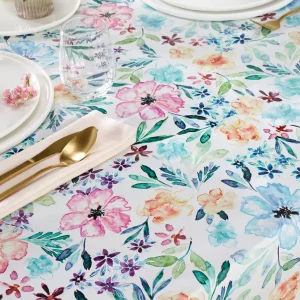Nappe enduite anti-tache - Danse de pétales Multico*Maison Héritage Clearance