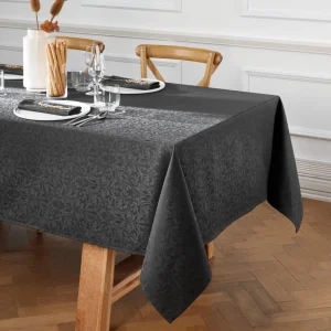 Nappe tissé Jacquard Fleurette - 170 x 250 cm - Gris foncé*Sauter Clearance