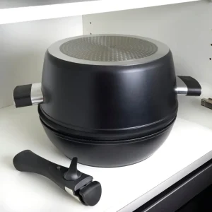 Pack de cuisine complet de 7 pièces en aluminium : empilable avec poignée amovible*Brandt New
