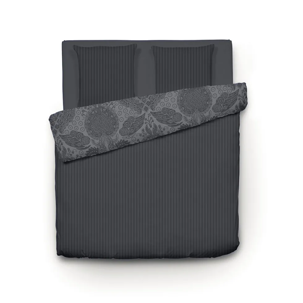 parure__housse_de_couette_1-2.webp PARURE - Housse de couette + 2 taies - Arles Gris Foncé rayé*CXLbyChristianLacroix Online