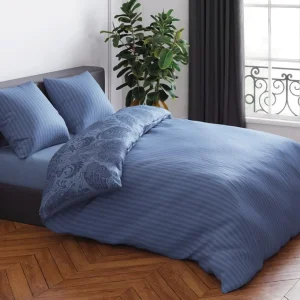 PARURE ARLES - Housse de couette + 2 taies - Bleu rayé*CXLbyChristianLacroix Sale