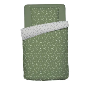 Parure bébé housse de couette + taie d'oreiller satin de coton - Mirabelle Vert*Ines by Ines de la Fressange Hot