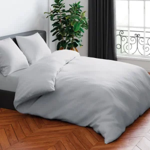 Parure housse de couette + taie(s) d'oreiller satin de coton - Uni Gris perle*CXLbyChristianLacroix Fashion
