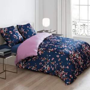 Parure housse de couette + 2 taies satin de coton - Aurore Rose*Cacharel Fashion