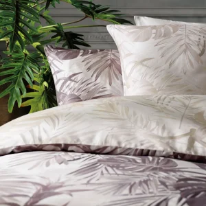 Parure housse de couette + taie d'oreiller satin de coton - Jungle Taupe*Chevignon Sale