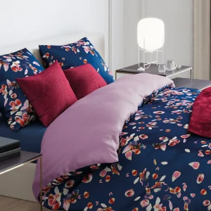 Parure housse de couette + 2 taies satin de coton - Aurore Rose*Cacharel Fashion